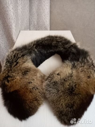 Меховой воротник чернобурка