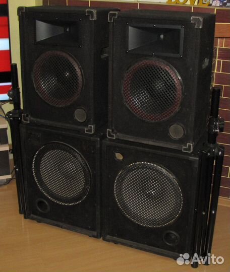 Колонки Pro 1760W 4шт Акустика Bravy C-Mark Стойки