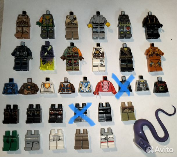 Lego минифигурки туловища ноги