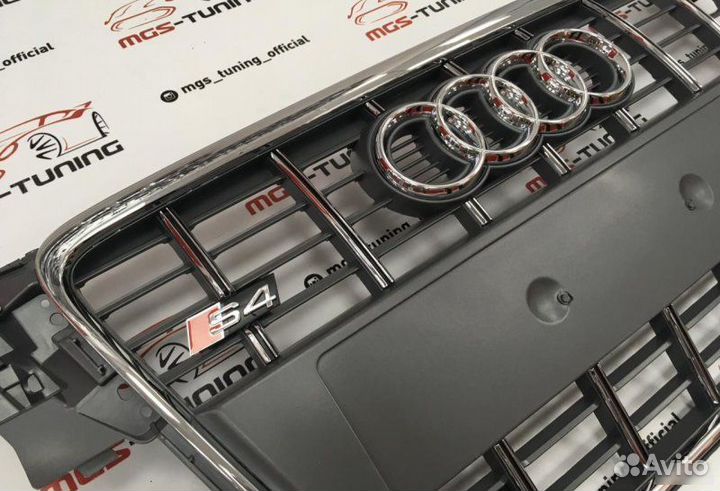 Решетка на Audi A4 в стиле S4 07-11гг. дизайн 4