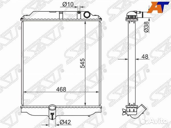 Радиатор toyota dyna XKU304 MT N04CTN (4Л) 06