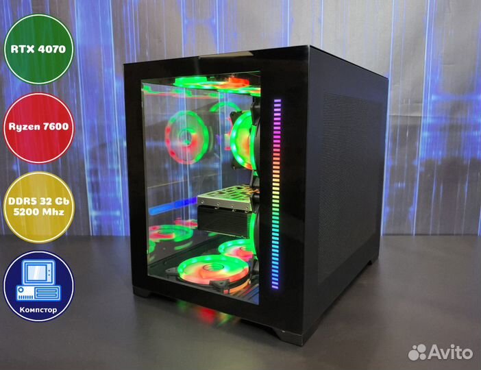 Игровой пк AMD7600-RTX4070-32DDR5-OKN495071268-A620