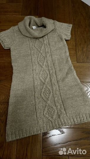 Платье вязаное Туника Безрукавка для девочки 128