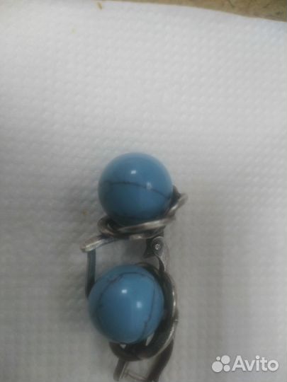 Серьги с бирюзой
