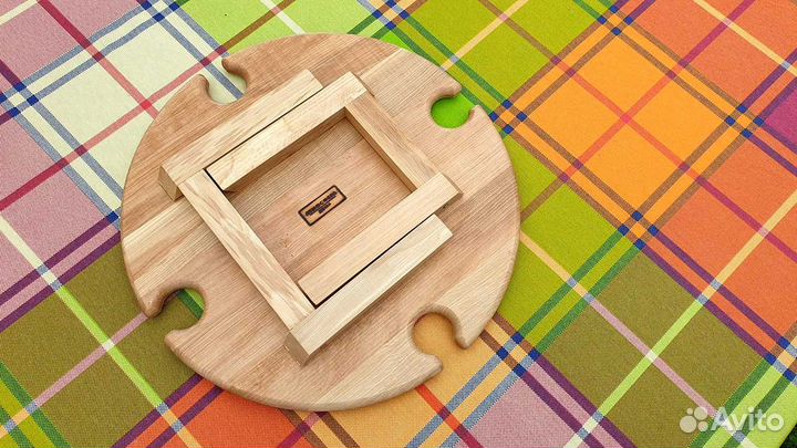 Винный столик-поднос для вина и закусок на 4-х чел