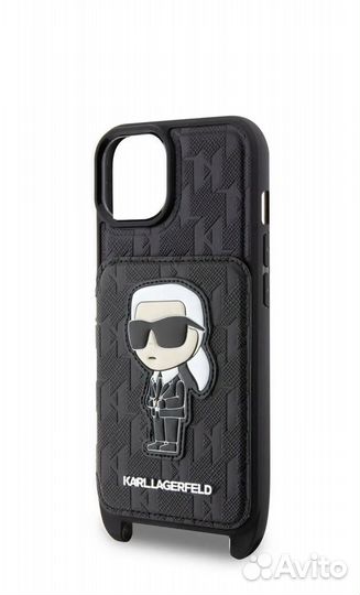 Чехол на iPhone 13 c картхолдером и ремешком