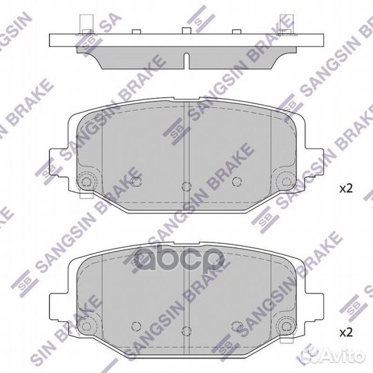 Колодки тормозные chrysler voyager 11- задние S