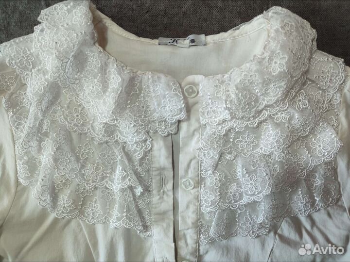 Блузки и рубашки школьные на девочку 128-134-140