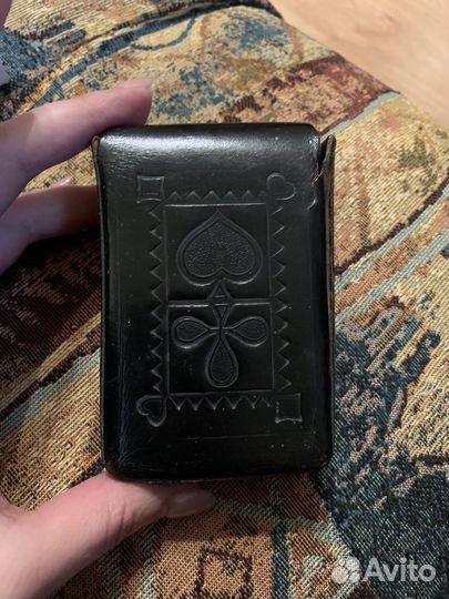 Чехол нат кожа для игральных карт