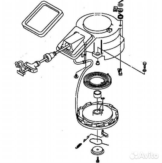 Ручной стартер Yamaha (Ямаха) 9.9-15 л.с 2 такта