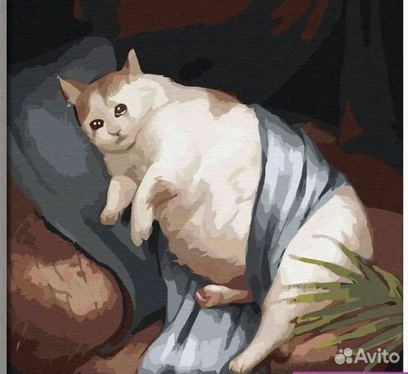 Картины по номерам грустный кот
