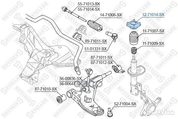 12-71014-SX опора амортизатора переднего Mazda