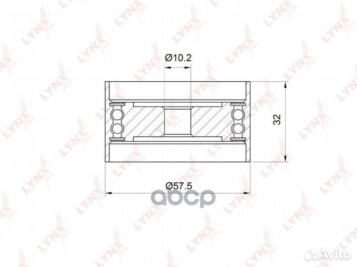 Ролик обводной ремня грм PB3035 lynxauto