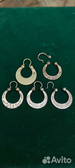 Серьги Калачи серебро 875 СССР
