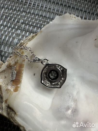 Цепочка с кулоном муассанит