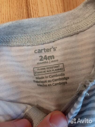 Новый слип (пижама) carter's 2 года