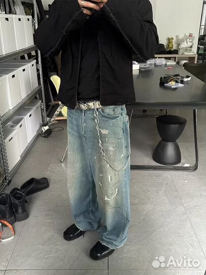 Джинсы Acne Studio с брызгами радости