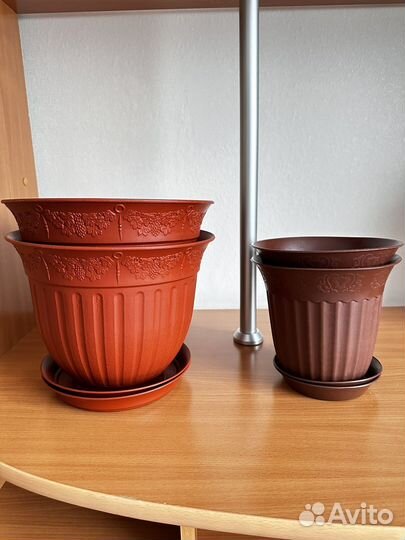 Горшки для цветов пластиковые