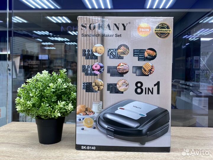 Вафельница 8в1 Sokany