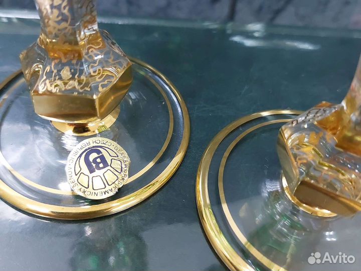 Фужеры цветной хрусталь германия