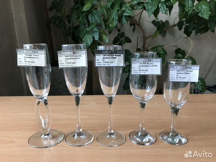 Фужеры для всех видов напитков