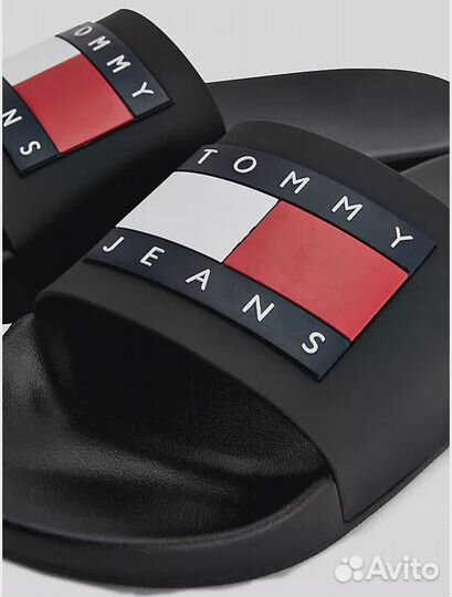 Мужские сланцы Tommy Hilfiger (черные) оригинал