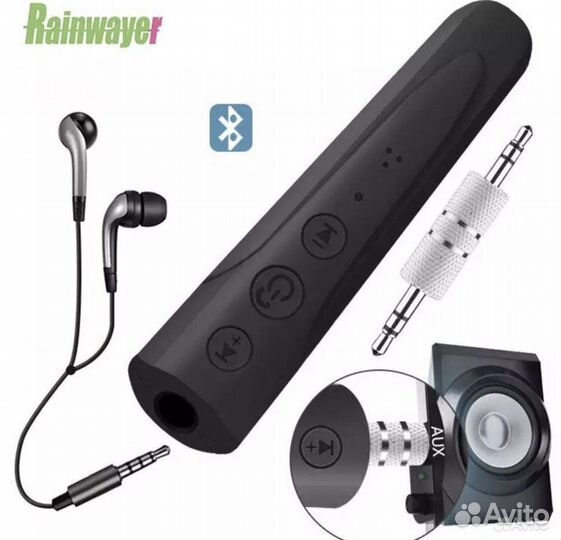 Bluetooth 5,0 аудио приёмник, разъём 3,5 мм. Black