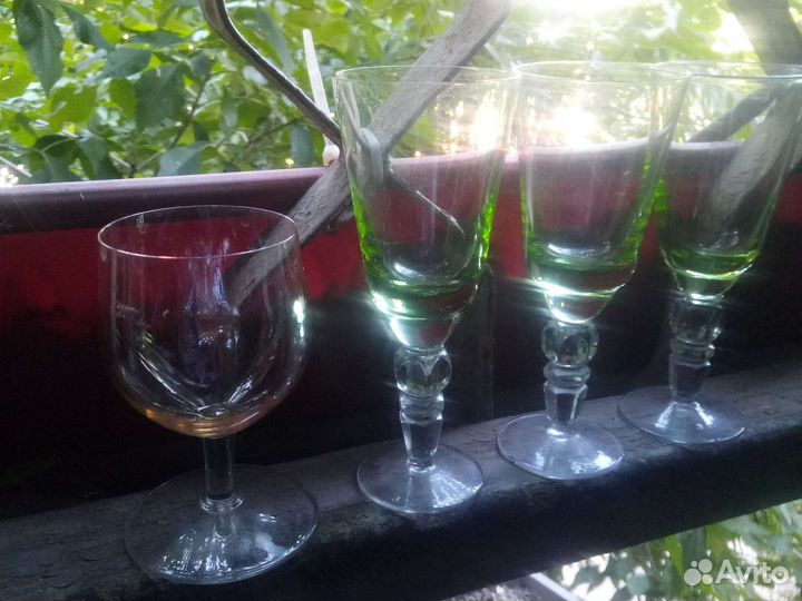 Ваза,Блюдо цветное стекло СССР