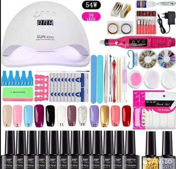 Маникюрный набор с лампой и дрелью новый