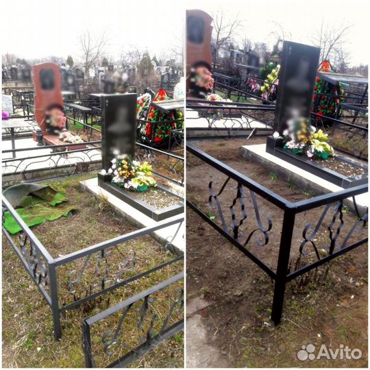 Уборка, покраска, благоустройство на кладбище