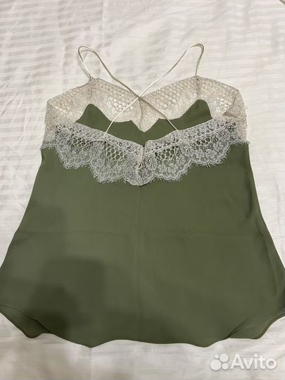 Шелковый топ на бретелях