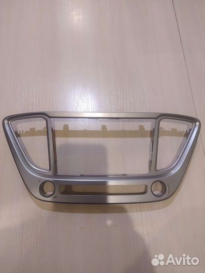 Рамка для автомагнитолы на Солярис 2