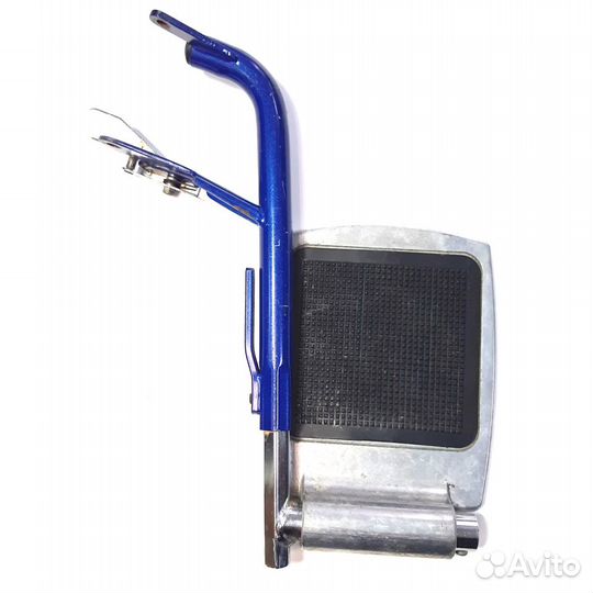 Подножка металлическая инвалидной коляски синяя