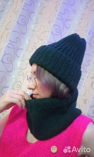 Комплект шапка и снуд