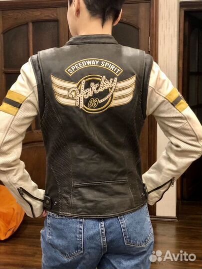 Куртка harley davidson кожаная мотокуртка