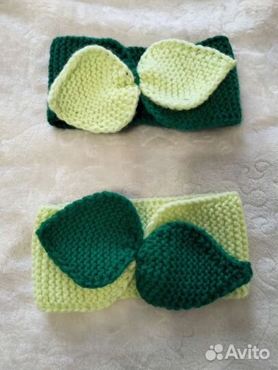 Повязка на голову вязаная