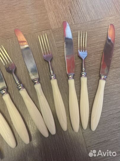 Набор столовых приборов с бакелитом СССР