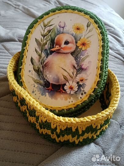 Вязанная шкатулка