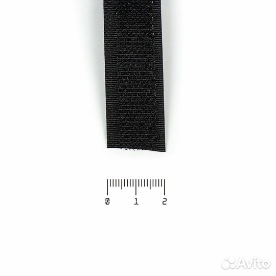 Лента контактная липучка 20 мм крючки, черный