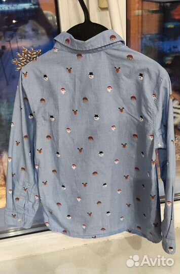 Рубашка новогодняя H&M р. 122