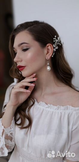 Вечерняя/свадебная прическа/макияж