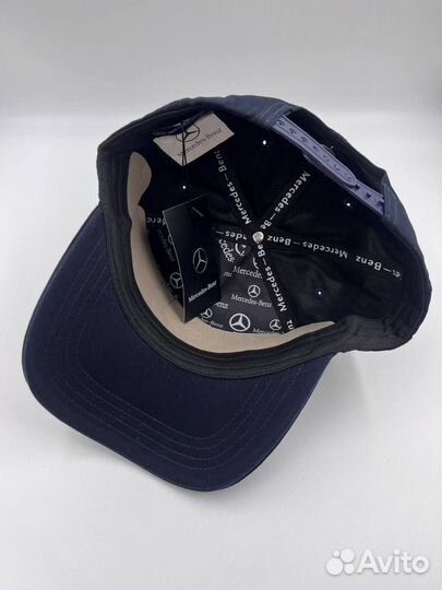 Кепка бейсболка Mercedes Benz 44 синяя премиум