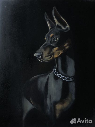 Картина «Доберман»