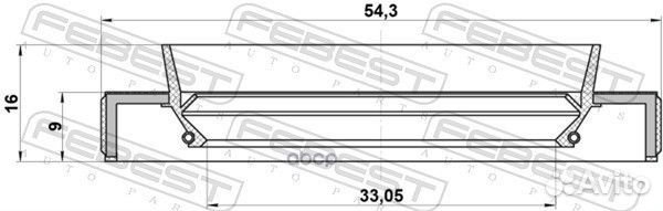 Сальник привода 35X54X9X16 95HBY-35540916R Febest