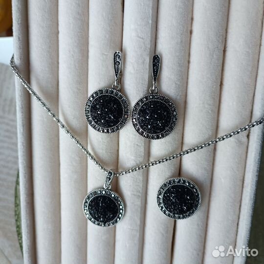 Серьги, кулон, кольцо