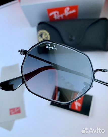 Очки ray ban octagonal пепельные