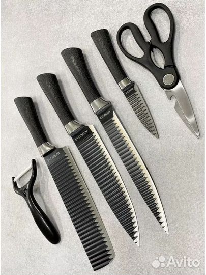 Набор кухонных ножей из нержавеющей стали 6в1