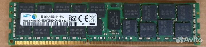 Оперативная память DDR3 16Gb 1600 ECC Reg Samsung