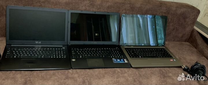 3 ноутбука с дефектами под восстановление/доноры