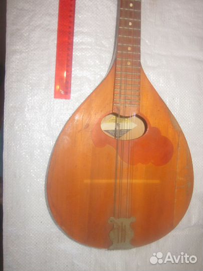 Мандолина СССР.Музыкальный инструмент.Ярлык